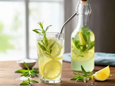 Domácí ocet s estragonem.