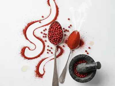 Pepř růžový celý i mletý.