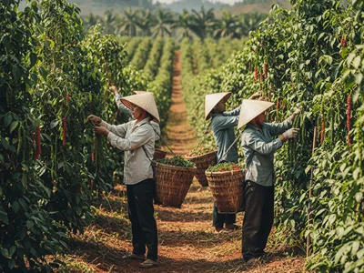 Pěstování pepře.