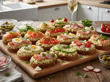 Netradiční zdobení chlebíčků.