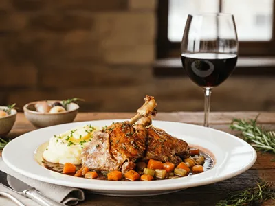 Kohout na víně s kořením.