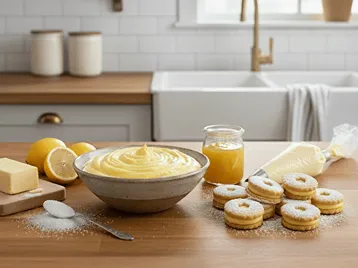 Citrónový krém na zdobení cukroví.