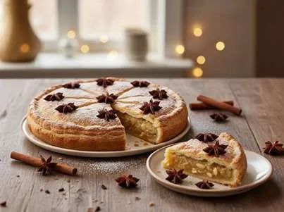 Jablečný koláč s badyánem.