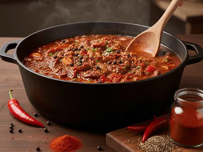 Guláš s čabajkovým kořením.