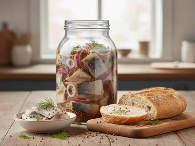 Ryby naložené s koriandrem celým.