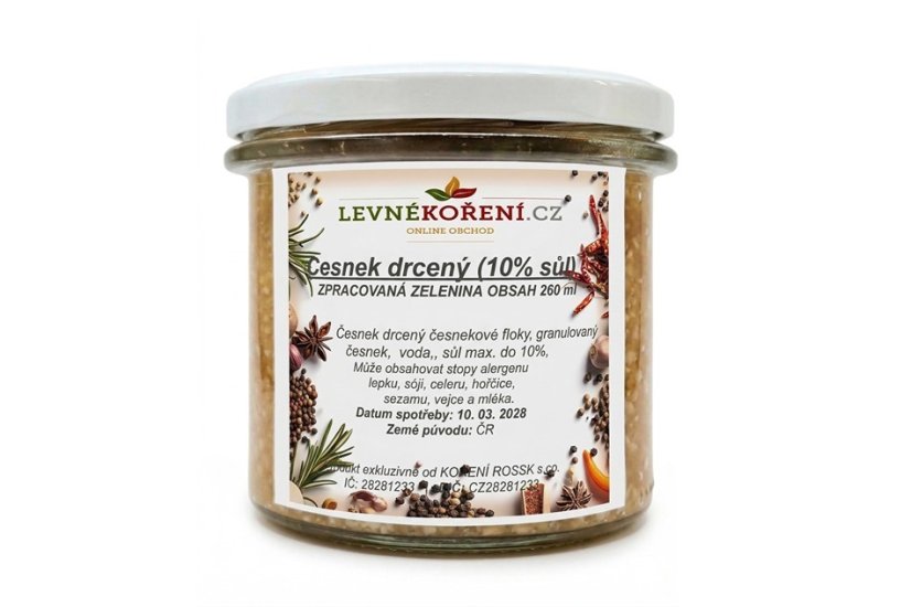 Česnek drcený 260 ml - Sklenice 260 ml: 2 ks Rodinné