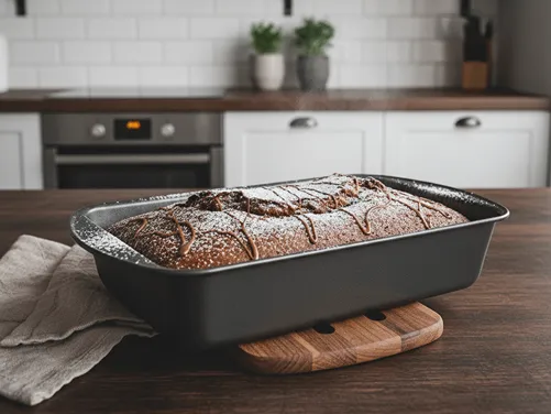 Domácí perník právě vytažený z trouby, tradiční moučník s voňavým kořením.