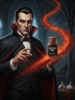 Hrabě Drákula s kořenící směsí.