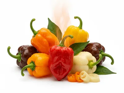 Různé druhy habanero.