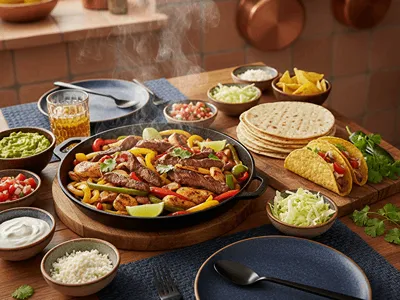 Fajitas a Tacos.