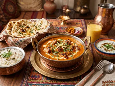 Tikka Masala s indickým kořením.