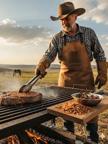 grilovaní steaku Asado