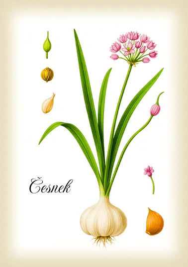 česnek rostlina