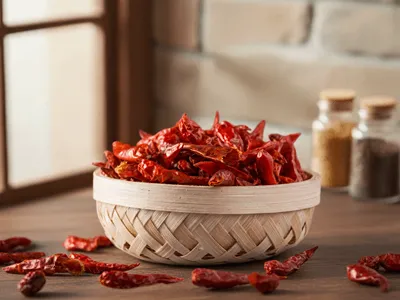 Sušené chilli papričky.