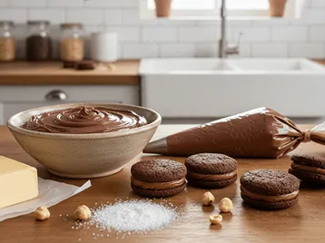 Jemný lískooříškový krém v misce, ideální do cukroví.