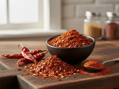 Chilli floky v misce.