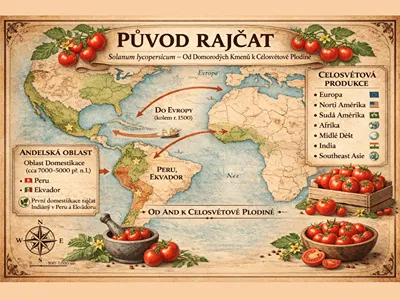Zeměpisný původ rajčat.