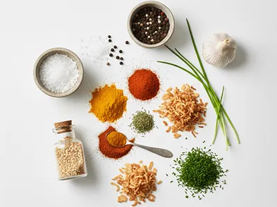 Koření a bylinky vhodné do vajíčkové pomazánky.