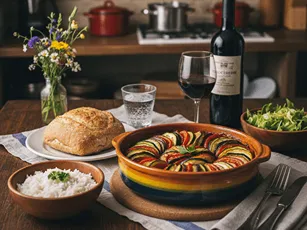 Francouzké jídlo Ratatouille.