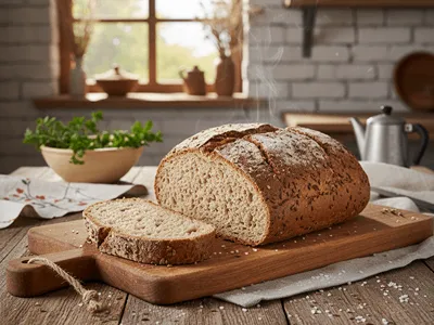 Upečený čerstvý chléb.