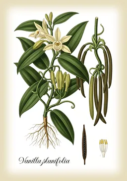 botanický obrázek vanilky