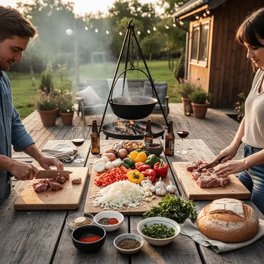 příprava na kotlíkový guláš