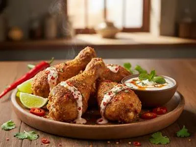 Pikantní kuřecí paličky s kořením drákulova smrt.