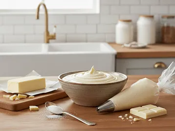 Krém z pudinku a bílé čokolády.