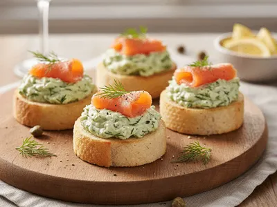 Jednohubky s koprovou pomazánkou.