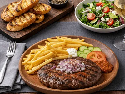 Plieskavica s čubricí zelenou.