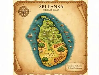 Mapa Sri lanky.