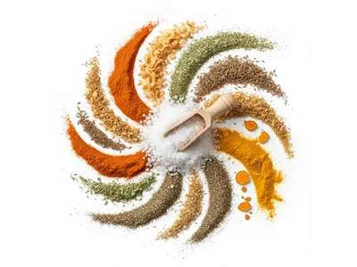 Koření a bylinky ve směsi domácí sekaná.