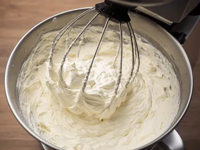 Šlehání mascarpone krému.