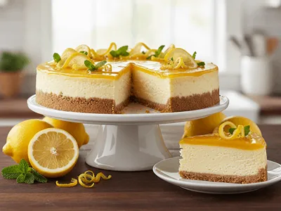 Citronový cheesecake.