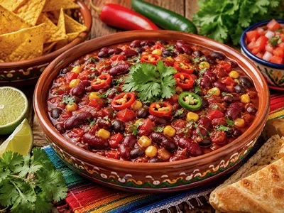 Mexické fazole s kořením Enchilada.
