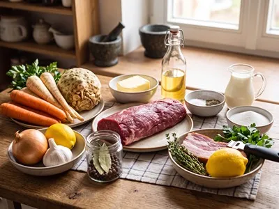 Ingredience pro dokonalou svíčkovou.